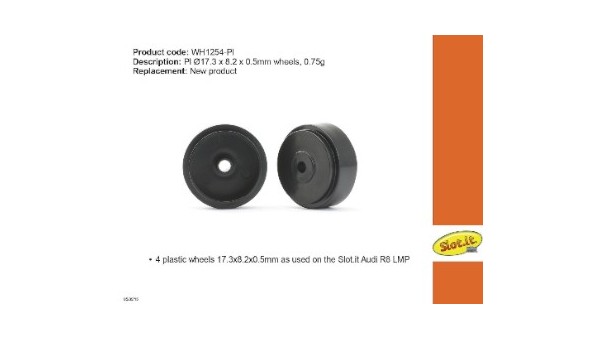 Llanta plastico 17.3x8.2x0.5mm 0.75g