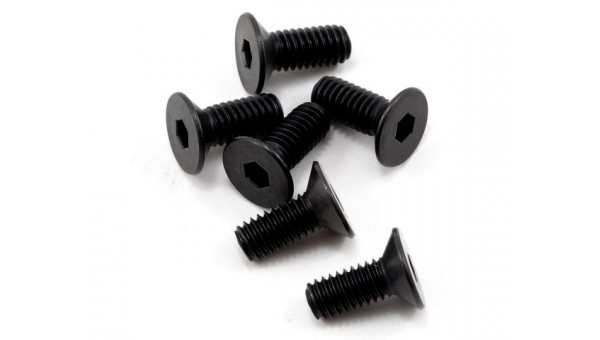 Screws, 4x10mm countersunk machine (hex drive) (6)