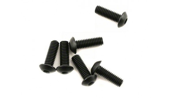 Screws, 4x12mm button-head machine (hex drive) (6)