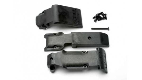 TRX-5337 - Skid plate set, front (2 pieces, plastic)/ skid