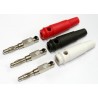 3 Conectores BANANA macho 4 mm. rojo-negro-blanco