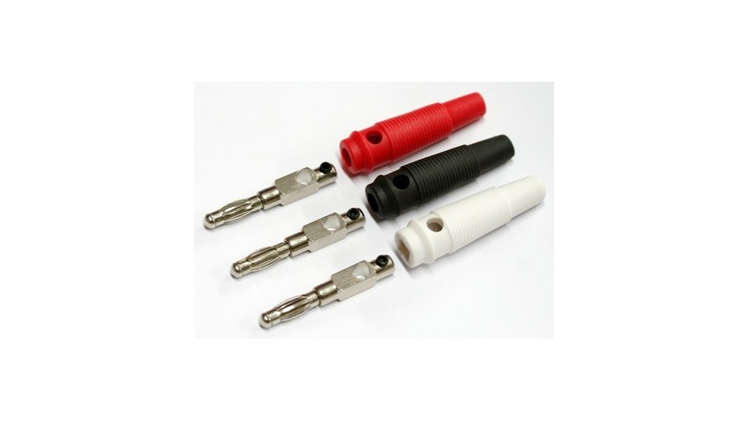 Conector banana macho 4 mm Rojo