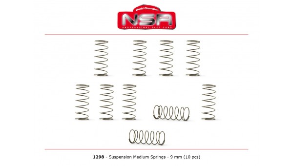 Muelles de suspension formula 1 Medios 9 mm