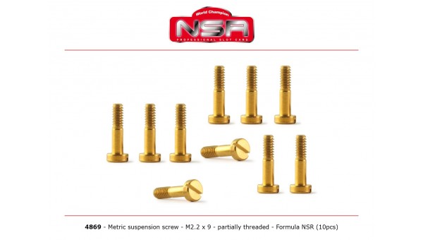 Tornillos de suspension 2,2 x 9mm Formula 1