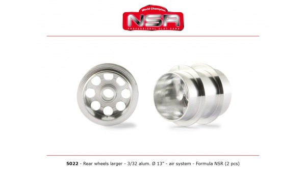 Llantas 13mm 3/32 air system traseras formula 1 an