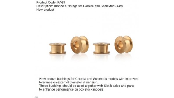 Cojinetes bronce Carrera y Scalextric