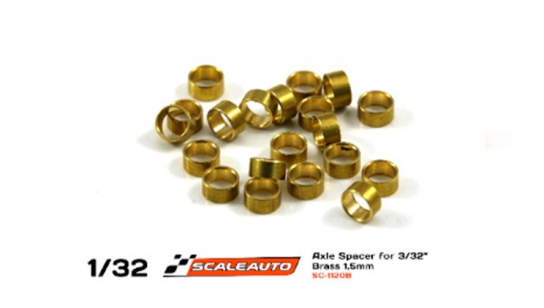 SC-1120B - Separadores 1,5mm para Eje 2.38m en Bronce Scaleauto