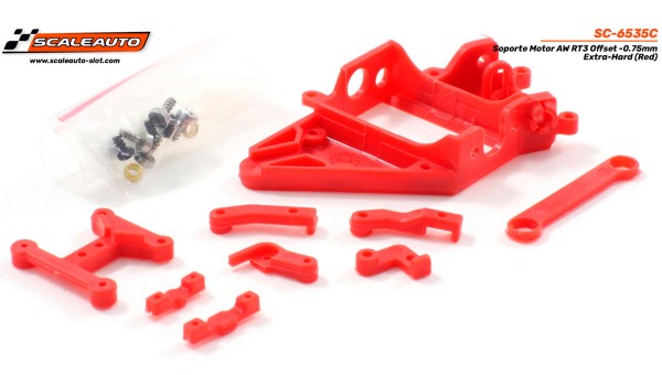 Soporte Motor AW RT3 Offset -0.75mm Extra-Hard de Scaleauto - SC-6535c