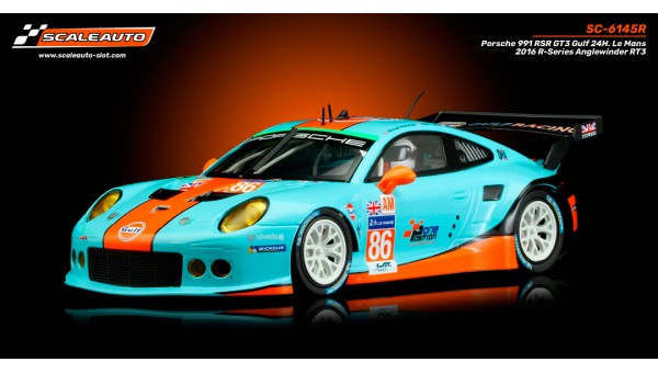 SC-6145R - Porsche 911 (991) RSR GT3 Gulf 24H. Le Mans 2016 #86 de scaleauto