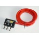 Conector compacto con bananas + 1.5m. cable silicona - DS-0011