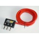 Conector compacto con bananas + 1.5m. cable silicona - DS-0011