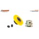 SC-1114r - Corona 28d. In-Line en Nylon Amarillo de Scaleauto