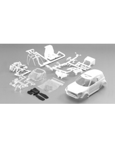Scaleauto - SC-3615 - Carrocería Mini ALL4 Raid en kit blanca