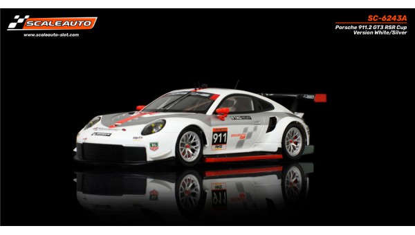 SC-6243A - Porsche 911.2 GT3 RSR Cup Version White/Silver de Scaleauto