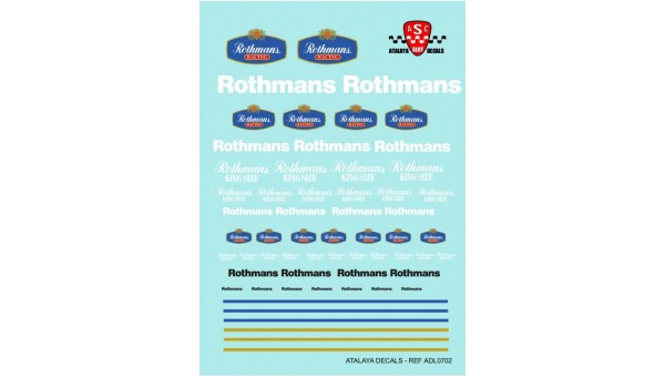Calca genérica Rothmans - ADL0702 de Atalaya Decals