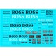 1 hoja de calcas de BOSS para decorar coches VIR-0312 de Virages