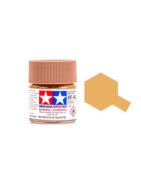 TA81792 - PINTURA ACRILICA XF-92, Amarillo Marrón DAK 1941 Mate Tamiya