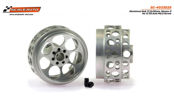 SC-4033D25 - Llanta aluminio 17.2x10mm. Monza-2 de Scaleauto