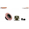 Corona 23d. nylon In-Line para eje de 3/32" Rosa