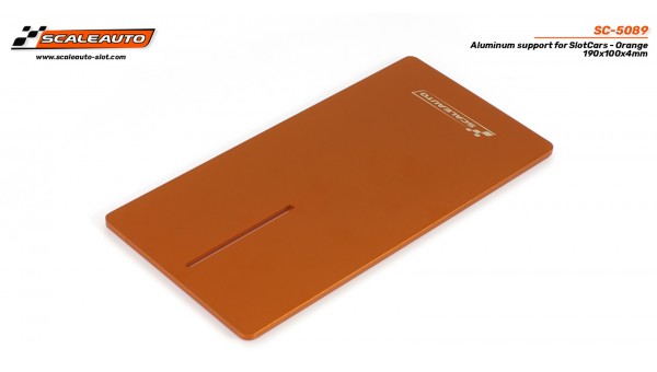 SC-5089 - Plancha aluminio portacoches anodizado Naranja de Scaleauto