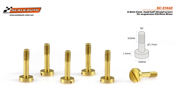 SC-5146E - Tornillería Cabeza Cónica 4,8mm M2x9mm de Scaleauto