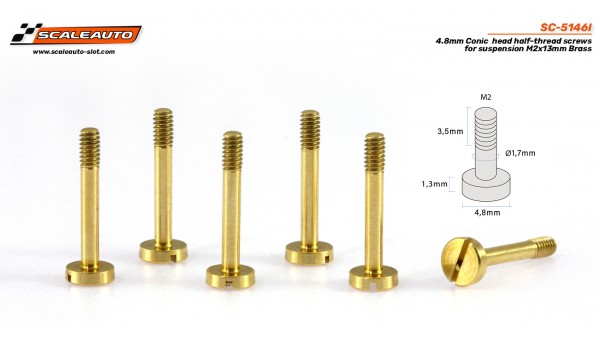 SC-5146I - Tornillería Cabeza Cónica 4,8mm M2x13mm de Scaleauto