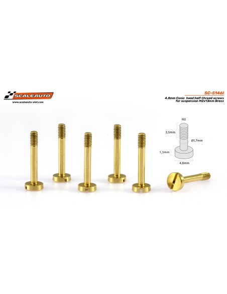 SC-5146I - Tornillería Cabeza Cónica 4,8mm M2x13mm de Scaleauto