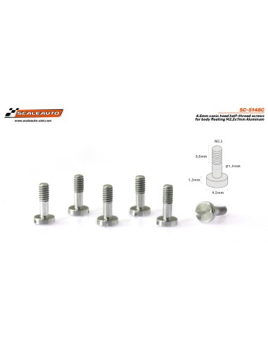 SC-5148C - Tornillería Cónica ø4,5mm M2.2x7mm de Scaleauto