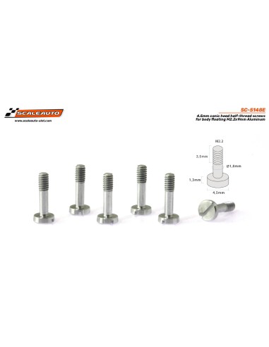 SC-5148E - Tornillería Cónica ø4,5mm M2.2x9mm de Scaleauto