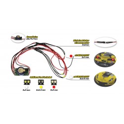 Kit luces permanentes 4 delanteras + 2 posteriores con efecto freno