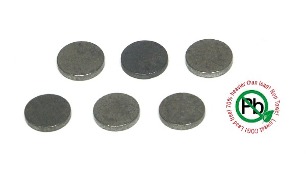 Contrapeso Tungsteno cilindrico 6.3x1mm 0,58 grs