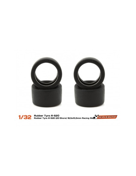 Scaleauto - SC-4760AS20 A-S20 (Shore 20) 18,5x10,5mm Racing Slick