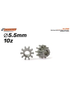 Piñón 10d. Acero para eje 2mm ø5,5mm x 2.5mm