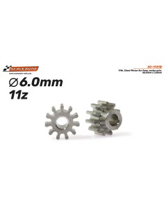 Piñón 11d. Acero para eje 2mm. ø6,0mm x 2.5mm 