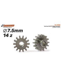 Piñón 14d. Acero para eje 2mm. ø7,50m x 2.5mm