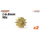 SC-1093A65 Piñón 10d. Laton ø6,5mm para eje de 2mm. equivalente SI-PS10