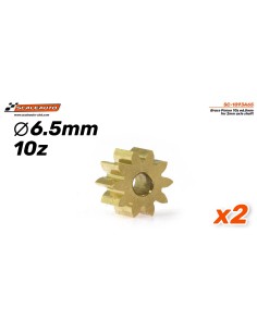 SC-1093A65  Piñón 10d. Laton ø6,5mm para eje de 2mm. equivalente SI-PS10