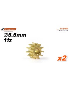 Piñón 11d. Laton ø5,5mm para eje de2mm