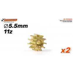 SC-1094A55 - Piñón 11d. Laton ø5,5mm para eje de2mm