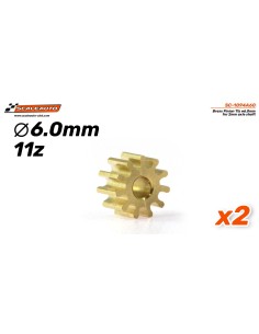SC-1094A60 - Piñón 11d. Laton ø6,0mm para eje de 2mm