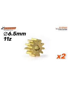 SC-1094A65 - Piñón 11d. Laton ø6,5mm para eje de 2mm