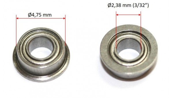 Rodamiento de bolas eje de 2,38 mm. (3/32'')