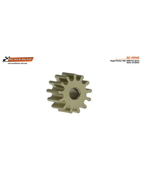 Piñón 13d. Ergal 7,0mm para eje de 2mm