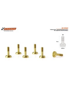 Tornillería Especial Suspensión de Cabeza Cónica 4,8mm M2x7mm en Latón