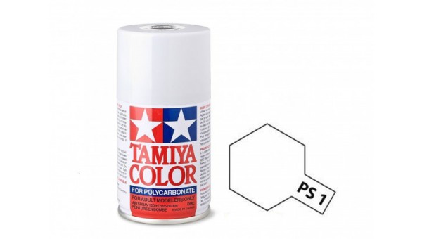 Tamiya TA86001 Pintura Spray Policarbonato 100ml. Blanco Tamiya PS-01