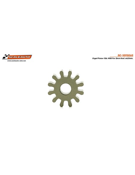 Piñón 10d. Ergal . ø6,5mm para eje de 2mm