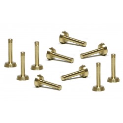Tornillo métrico M2x9mm, latón, cabeza grande (10x)