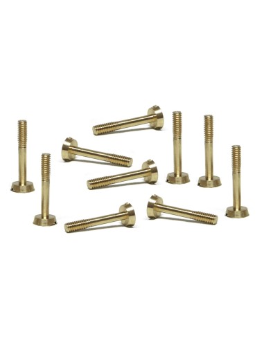 Tornillo métrico M2x13mm, latón, cabeza grande (10x)