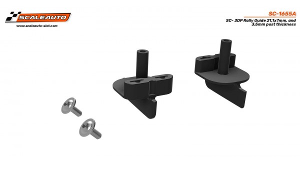 Guía 3DP rally con tornillo. Vástago 3.5mm y 7mm