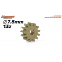 Piñón 13d. Ergal ø7,5mm para eje de 2mm